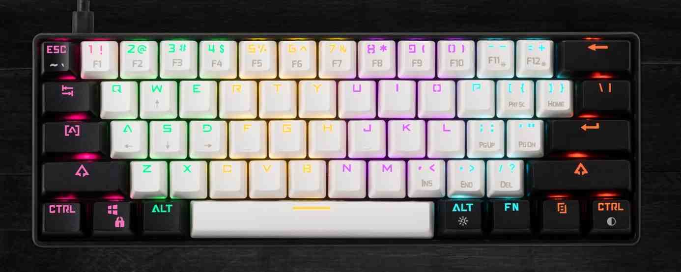 Mechanical white budget gaming keyboard