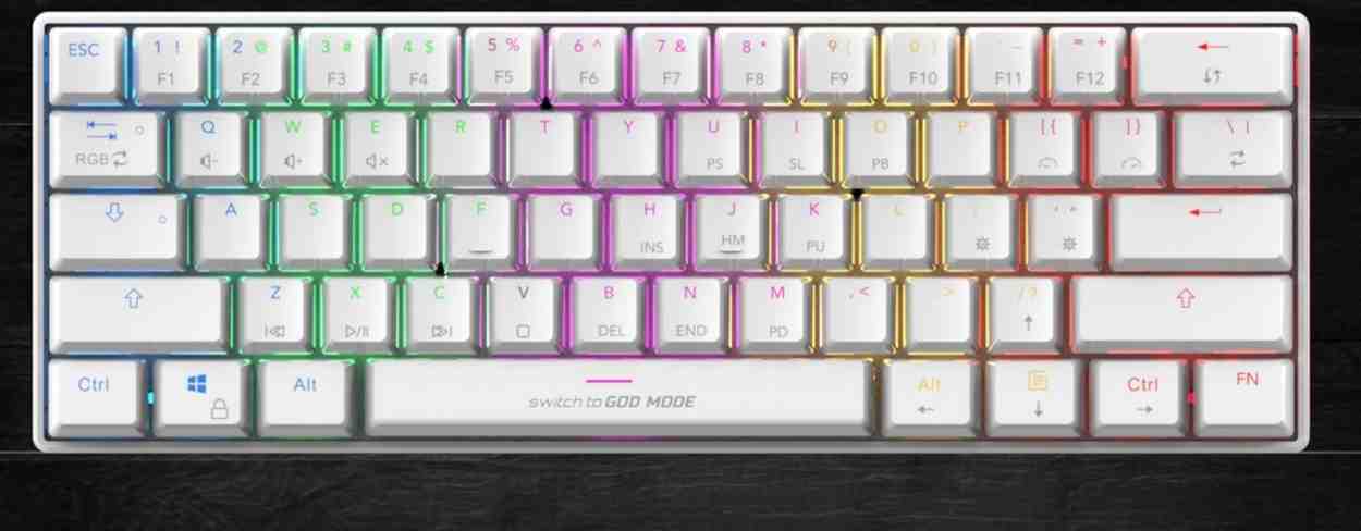 Mechanical white budget gaming keyboard